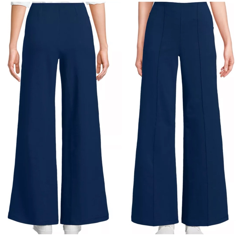 Lands end Starfish High Rise Palazzo Pants  Wide-Leg - Picture 4 of 4